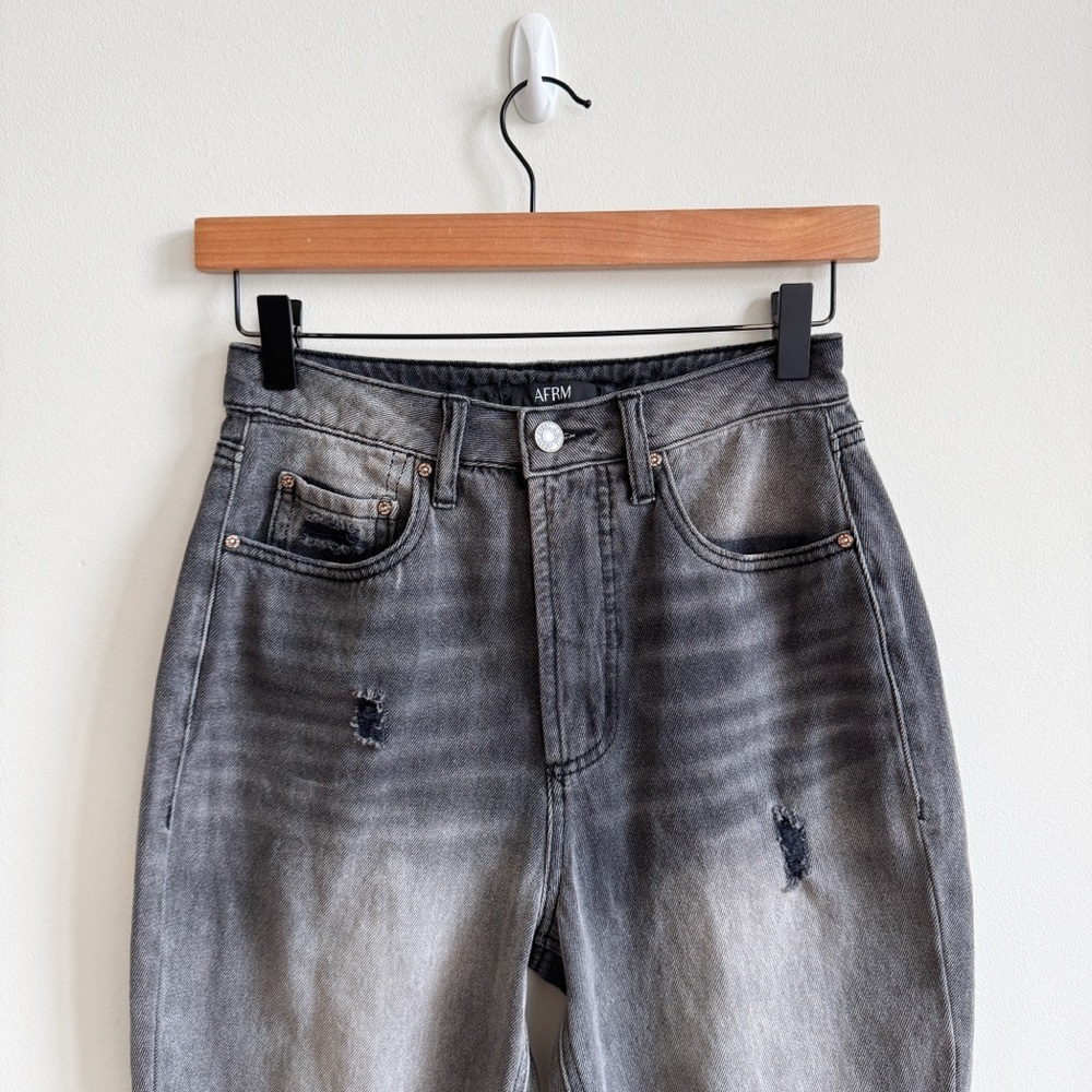 AFRM • Oden Jean in Shadow Grey Wash - Picture 4 of 13